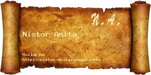 Nistor Anita névjegykártya
