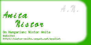 anita nistor business card